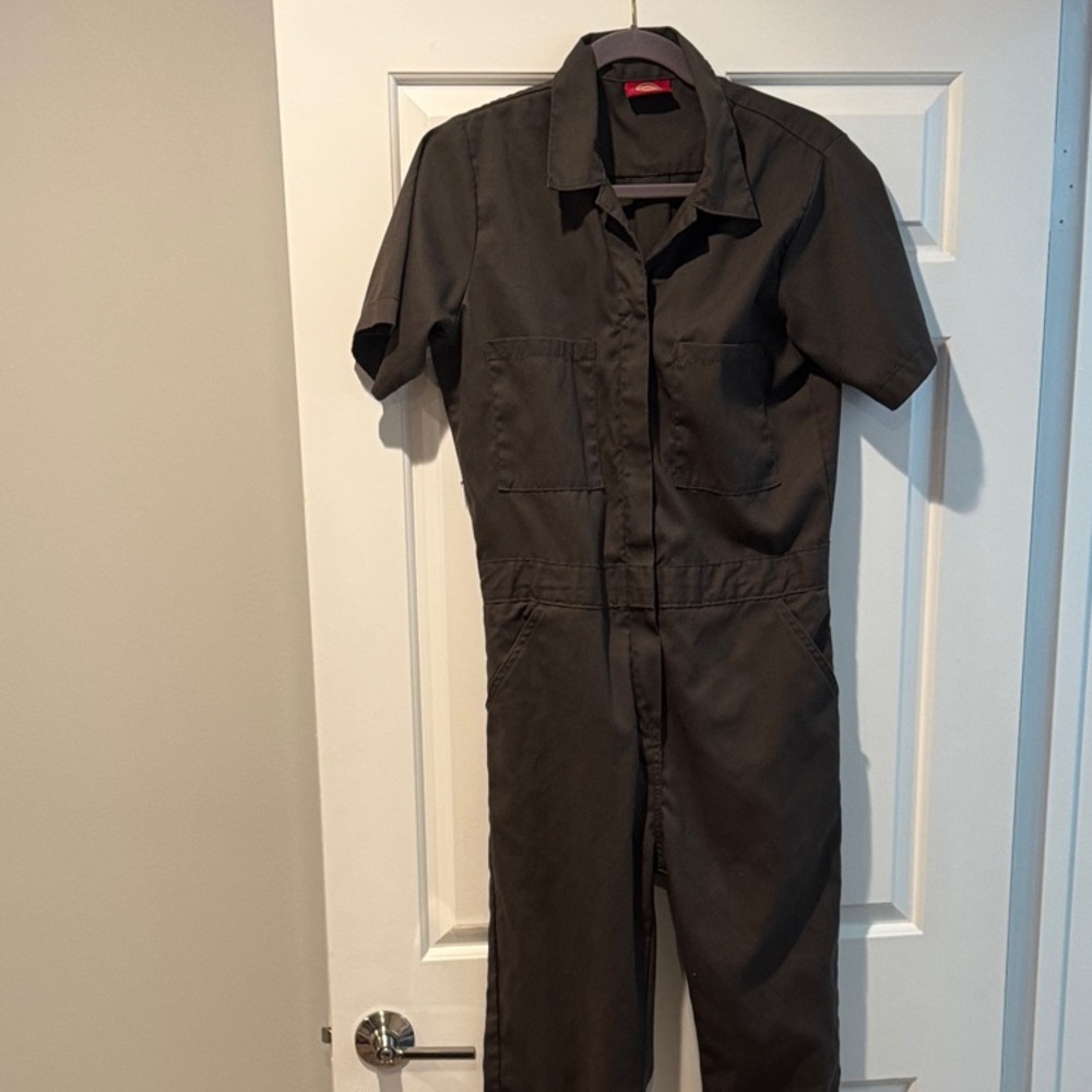 Dickies Olive Green Short Sleeve Jumpsuit